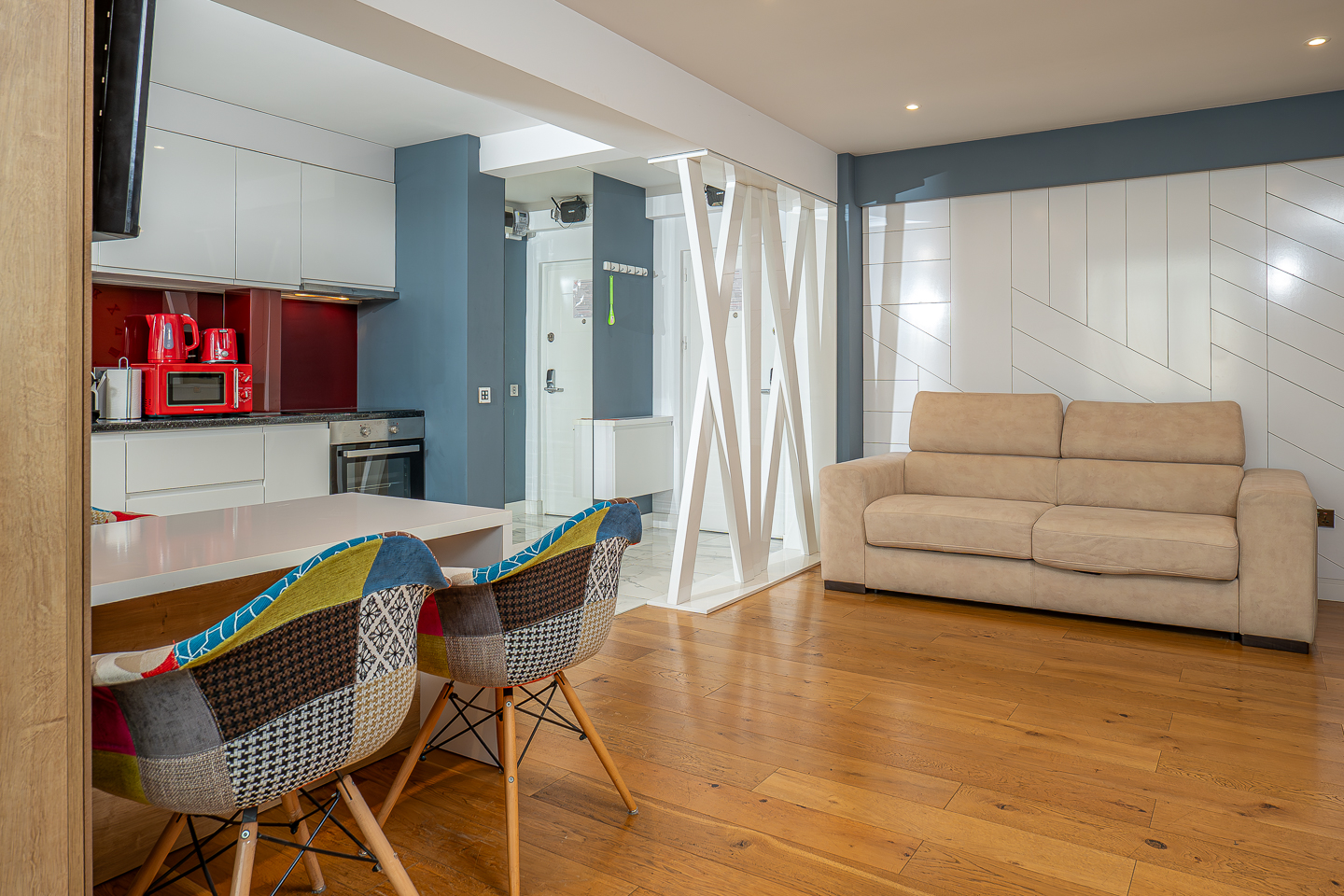 Paris Design Apartment romantic living room for couples staying near Bucharest Old Town